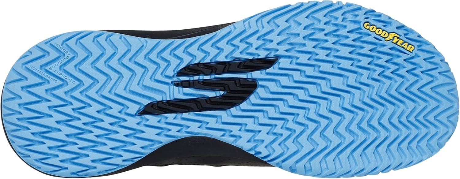 imageSkechers Mens HandsFree Slipins Viper Court Rally TrainersWhite Leather Black Leather Blue Mesh