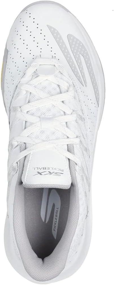 imageSkechers Mens HandsFree Slipins Viper Court Rally TrainersWhite Leather Mesh Trim