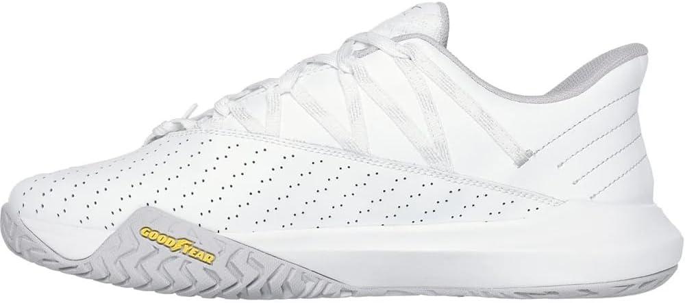 imageSkechers Mens HandsFree Slipins Viper Court Rally TrainersWhite Leather Mesh Trim