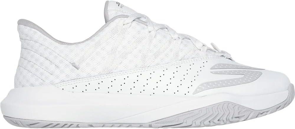 imageSkechers Mens HandsFree Slipins Viper Court Rally TrainersWhite Leather Mesh Trim