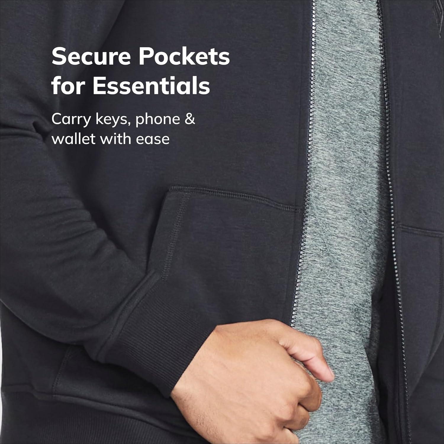 imageSkechers Mens Hoodless Hoodie GO WALK Everywhere Full Zip Mock Neck JacketBold Black