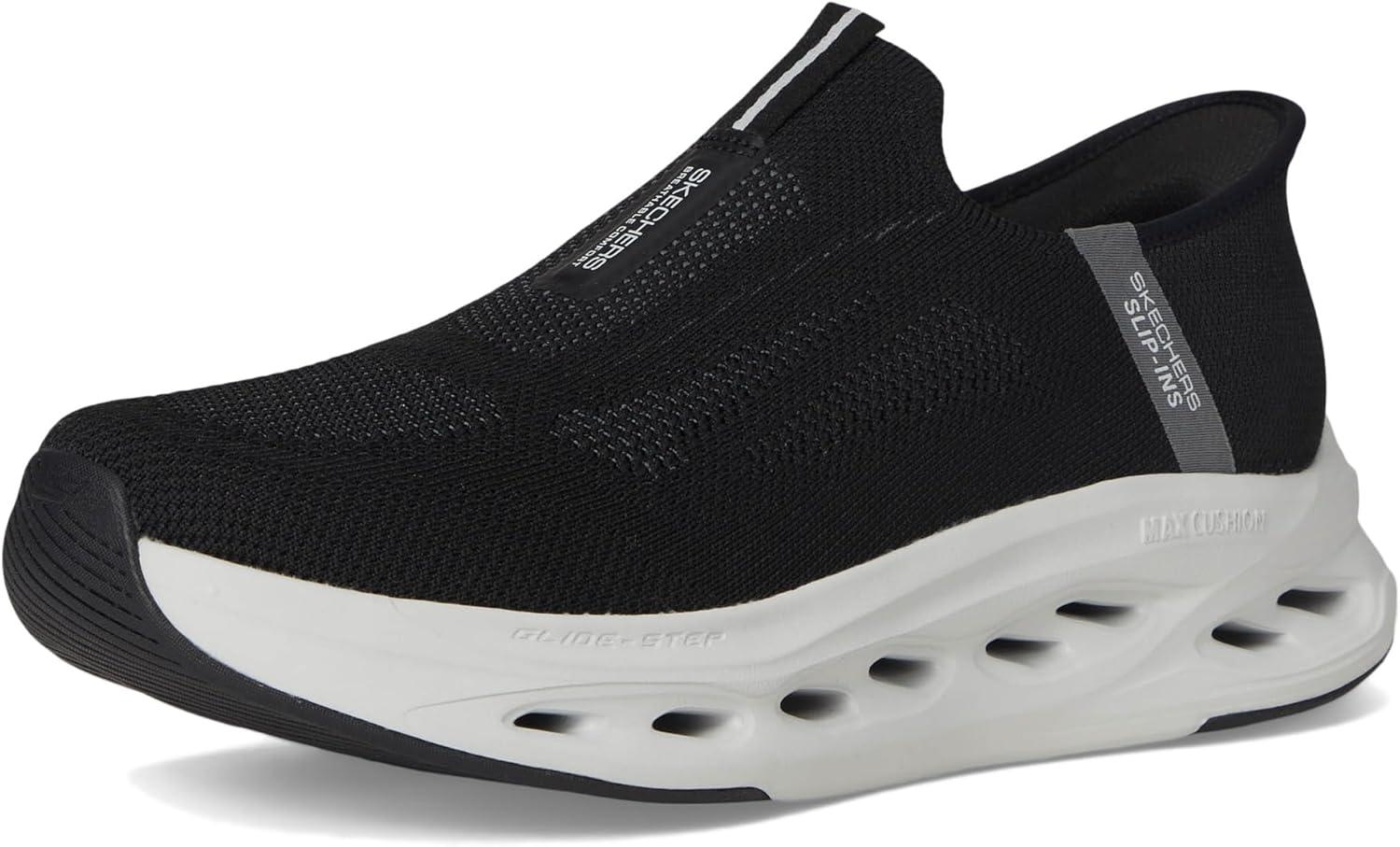 imageSkechers Mens Max Cushioning Glide Step Euclid Hands Free SlipinsBlackGrey