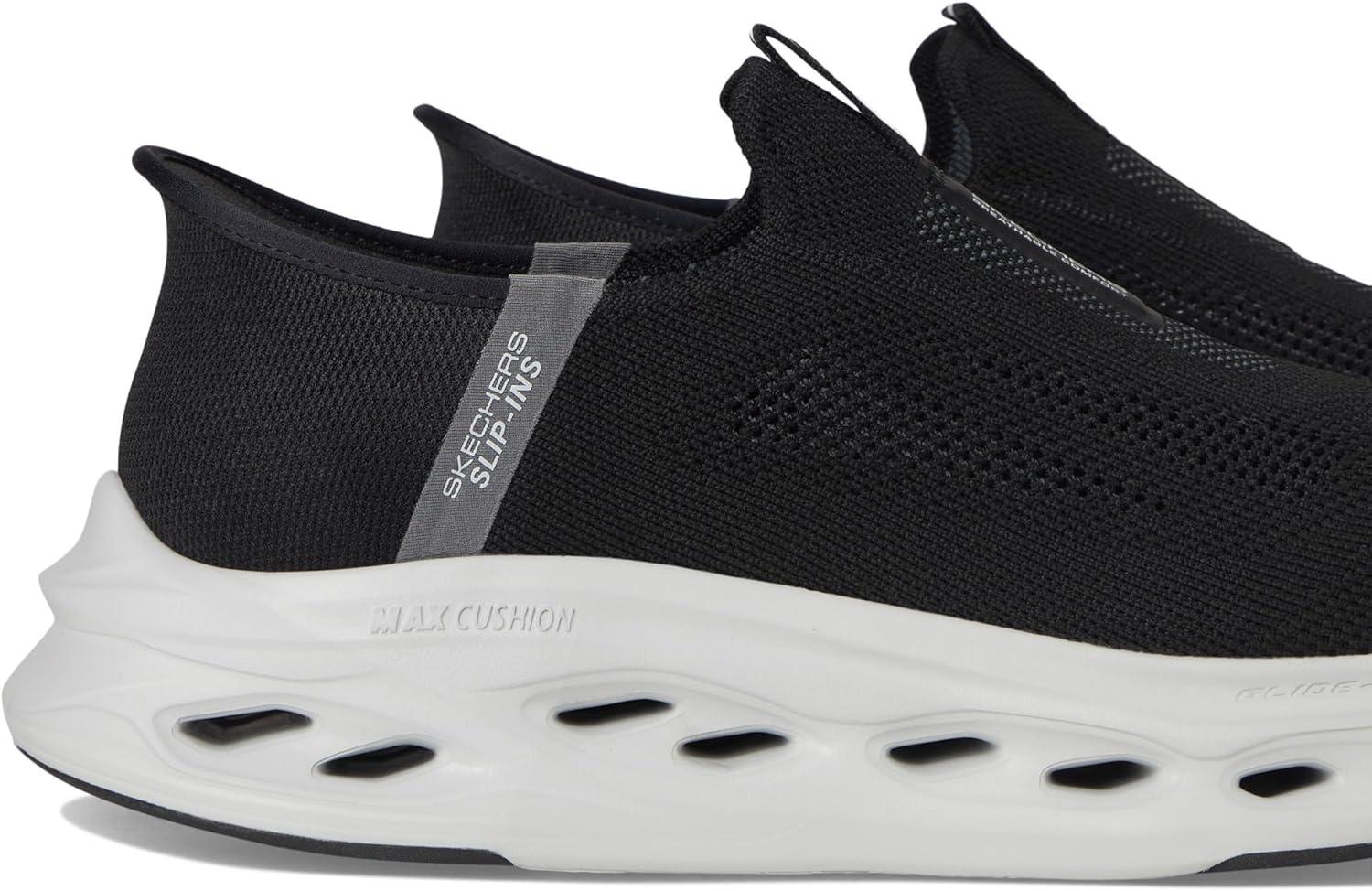 imageSkechers Mens Max Cushioning Glide Step Euclid Hands Free SlipinsBlackGrey