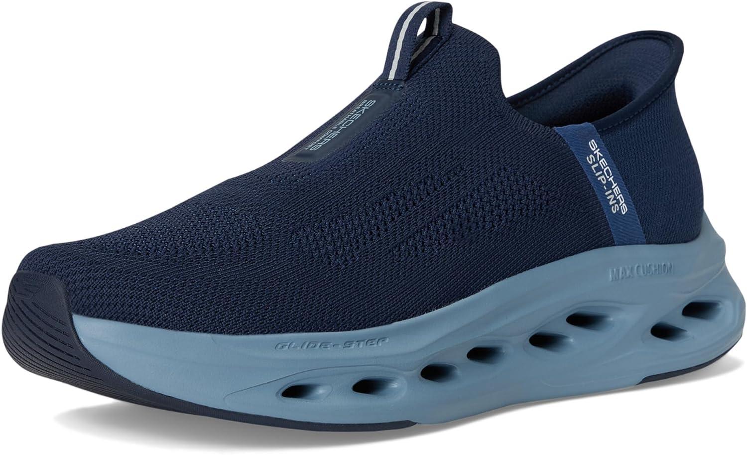 imageSkechers Mens Max Cushioning Glide Step Euclid Hands Free SlipinsNavy