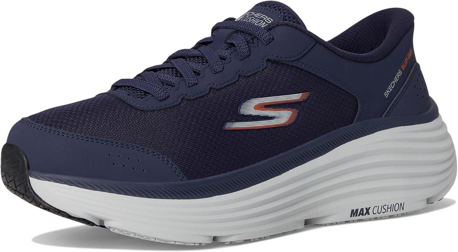 imageSkechers Mens Mens Hands Free Slipins Max Cushioning Endeavour Cardova SneakerNavyOrange