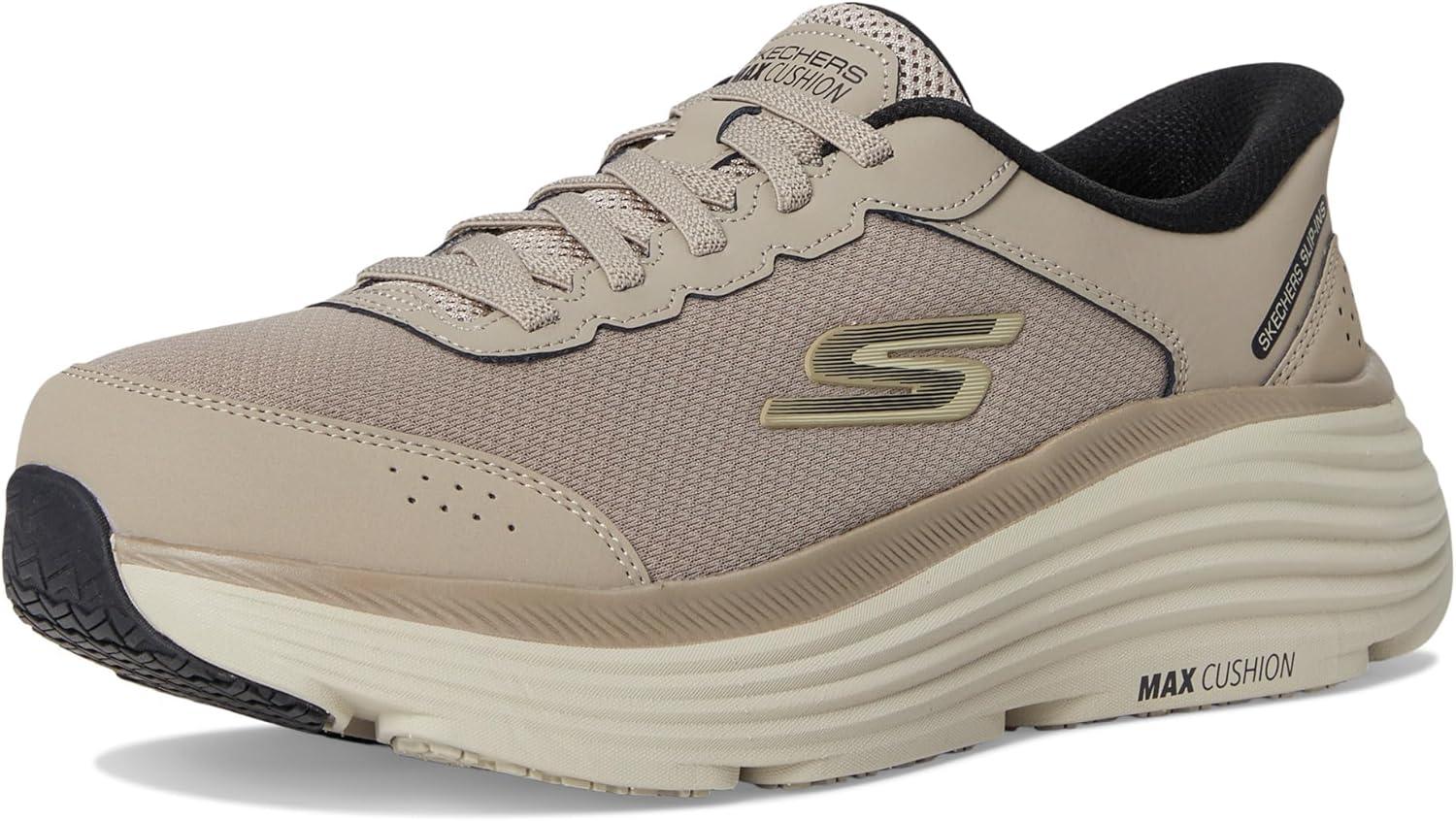 imageSkechers Mens Mens Hands Free Slipins Max Cushioning Endeavour Cardova SneakerTaupeBlack