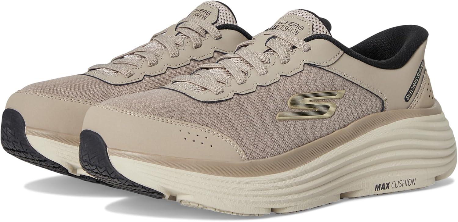 imageSkechers Mens Mens Hands Free Slipins Max Cushioning Endeavour Cardova SneakerTaupeBlack