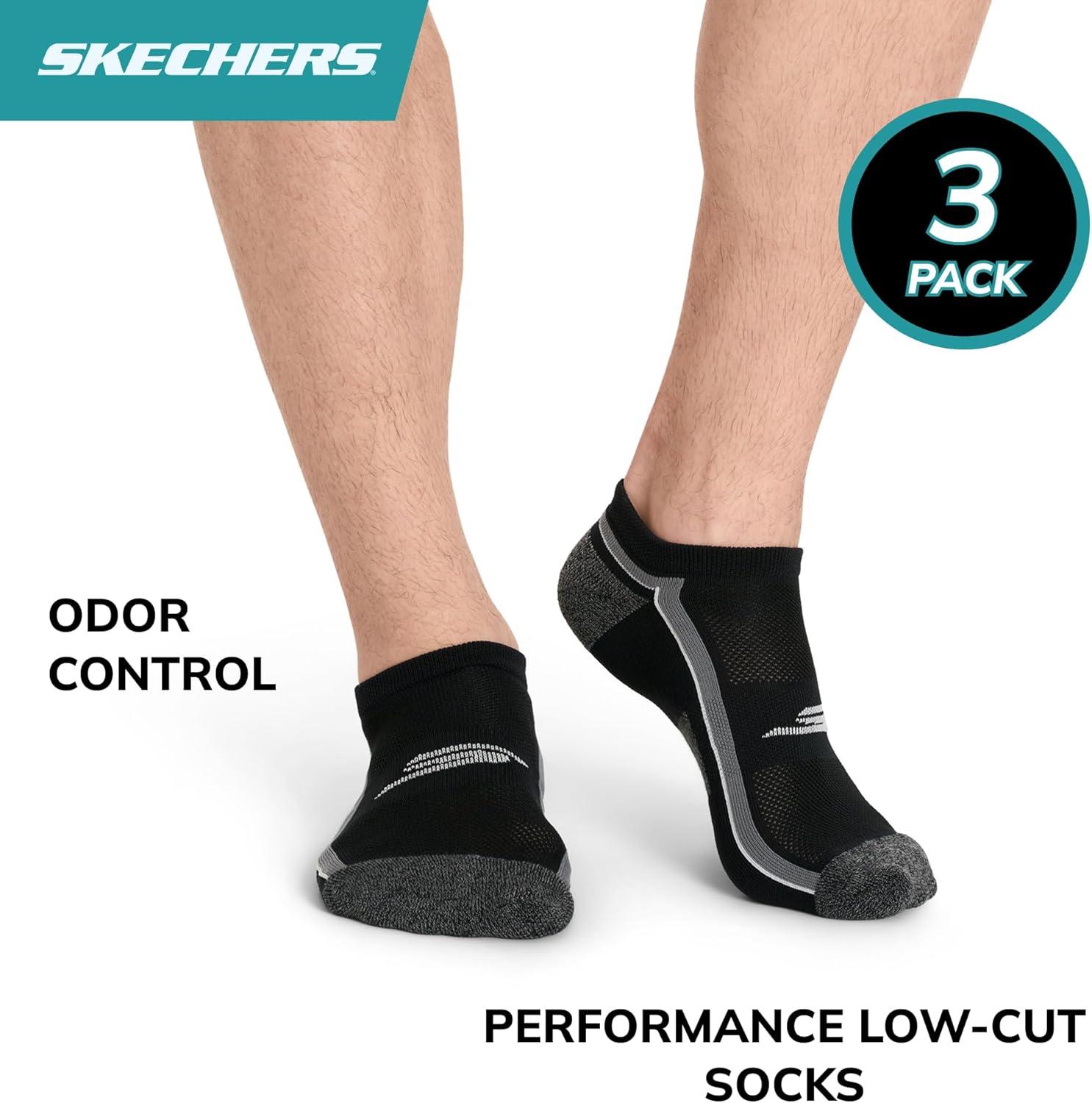 imageSkechers Mens Performance Golf Low Cut Socks 3PackBlack