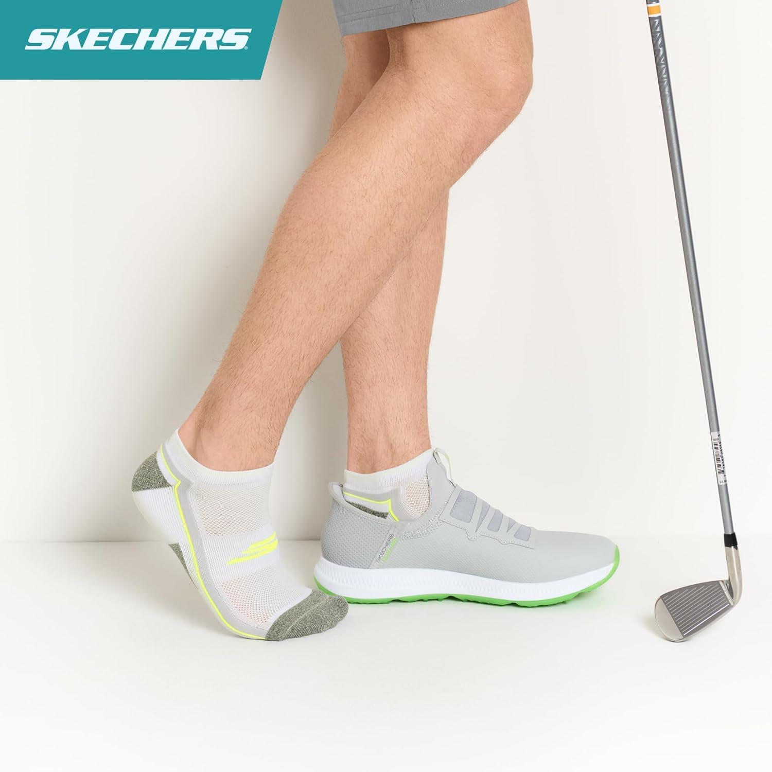 imageSkechers Mens Performance Golf Low Cut Socks 3PackSafety YellowWhiteBlack