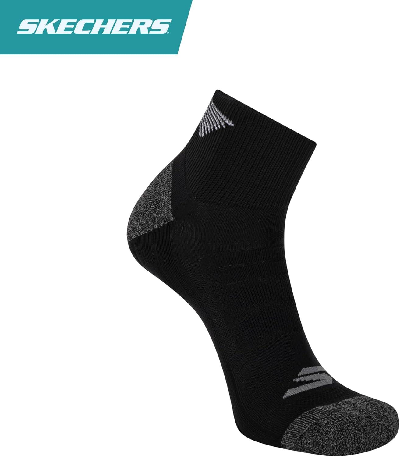 imageSkechers Mens Performance Golf Quarter Crew Socks 3PackBlack