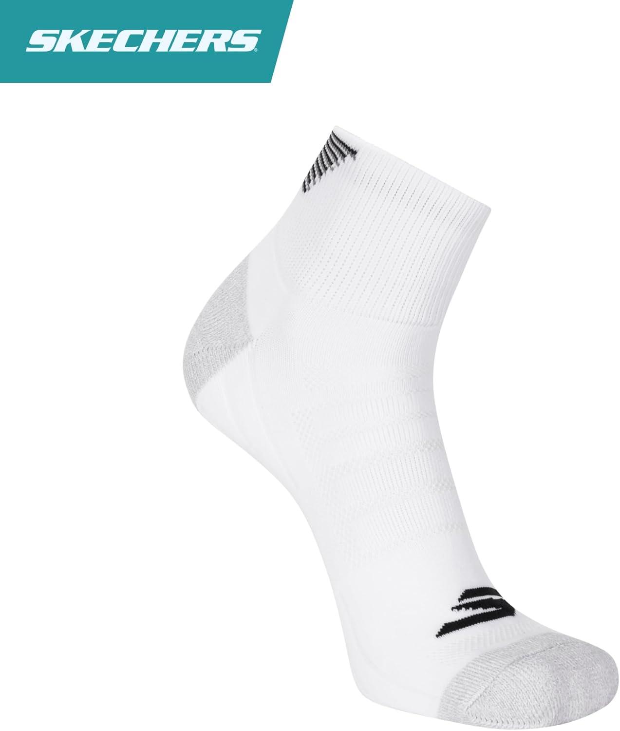 imageSkechers Mens Performance Golf Quarter Crew Socks 3PackWhite