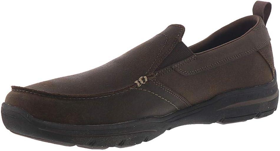 imageSkechers Mens Relaxed Fit Harper Forde SlipOn LoaferDark Brown Leather
