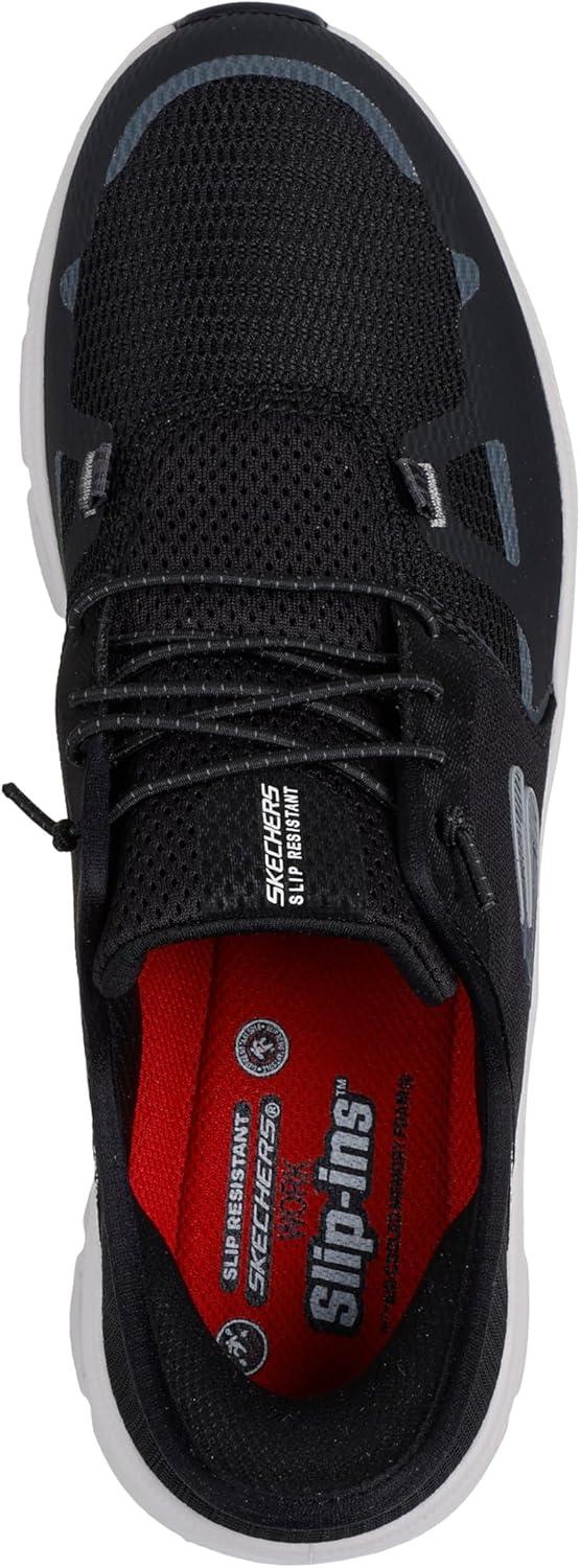 imageSkechers Mens SlipResistant GlideStep Pro Slipins Work SneakersBlackGrey