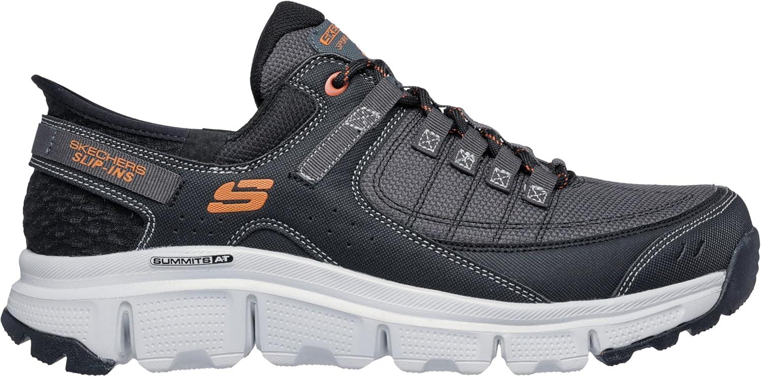 imageSkechers Mens Summits SlipOn SneakersGrayOrange