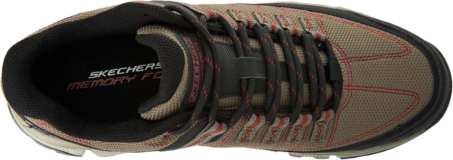 imageSkechers Mens Summits SlipOn SneakersOlive Synthetic Mesh Black Trim
