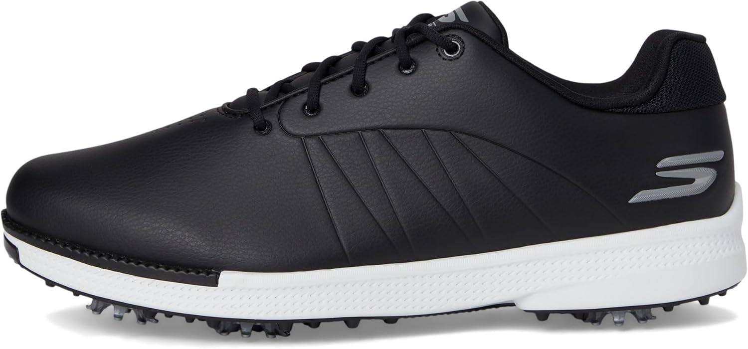 imageSkechers Mens Tempo Spikeless Waterproof Lightweight Golf ShoeBlackWhite Spiked