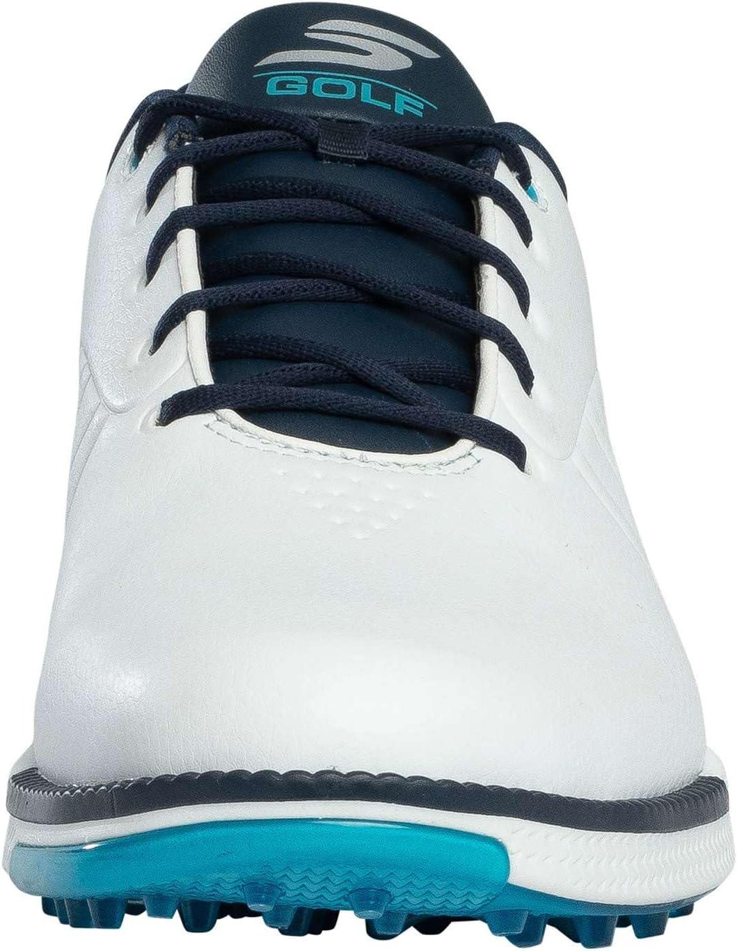 imageSkechers Mens Tempo Spikeless Waterproof Lightweight Golf ShoeWhiteNavyBlue