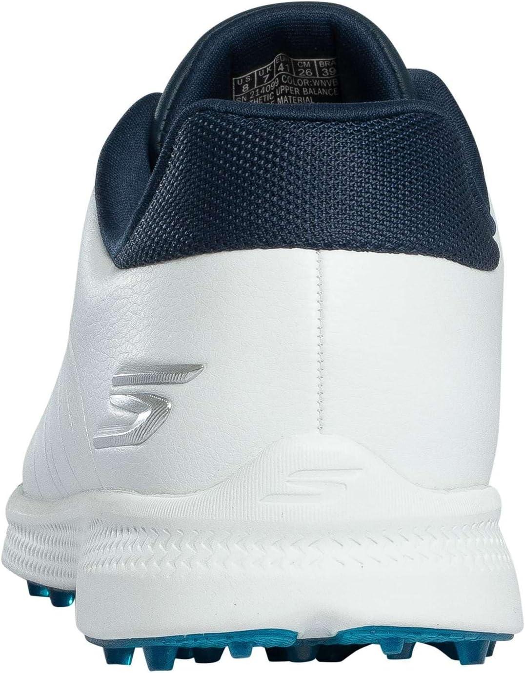 imageSkechers Mens Tempo Spikeless Waterproof Lightweight Golf ShoeWhiteNavyBlue