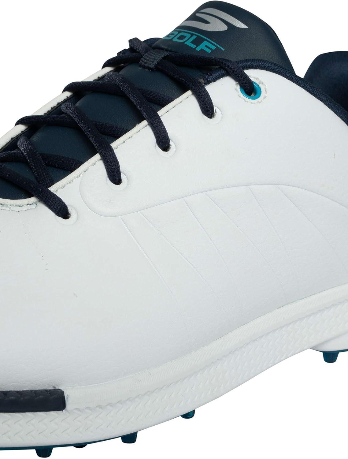 imageSkechers Mens Tempo Spikeless Waterproof Lightweight Golf ShoeWhiteNavyBlue