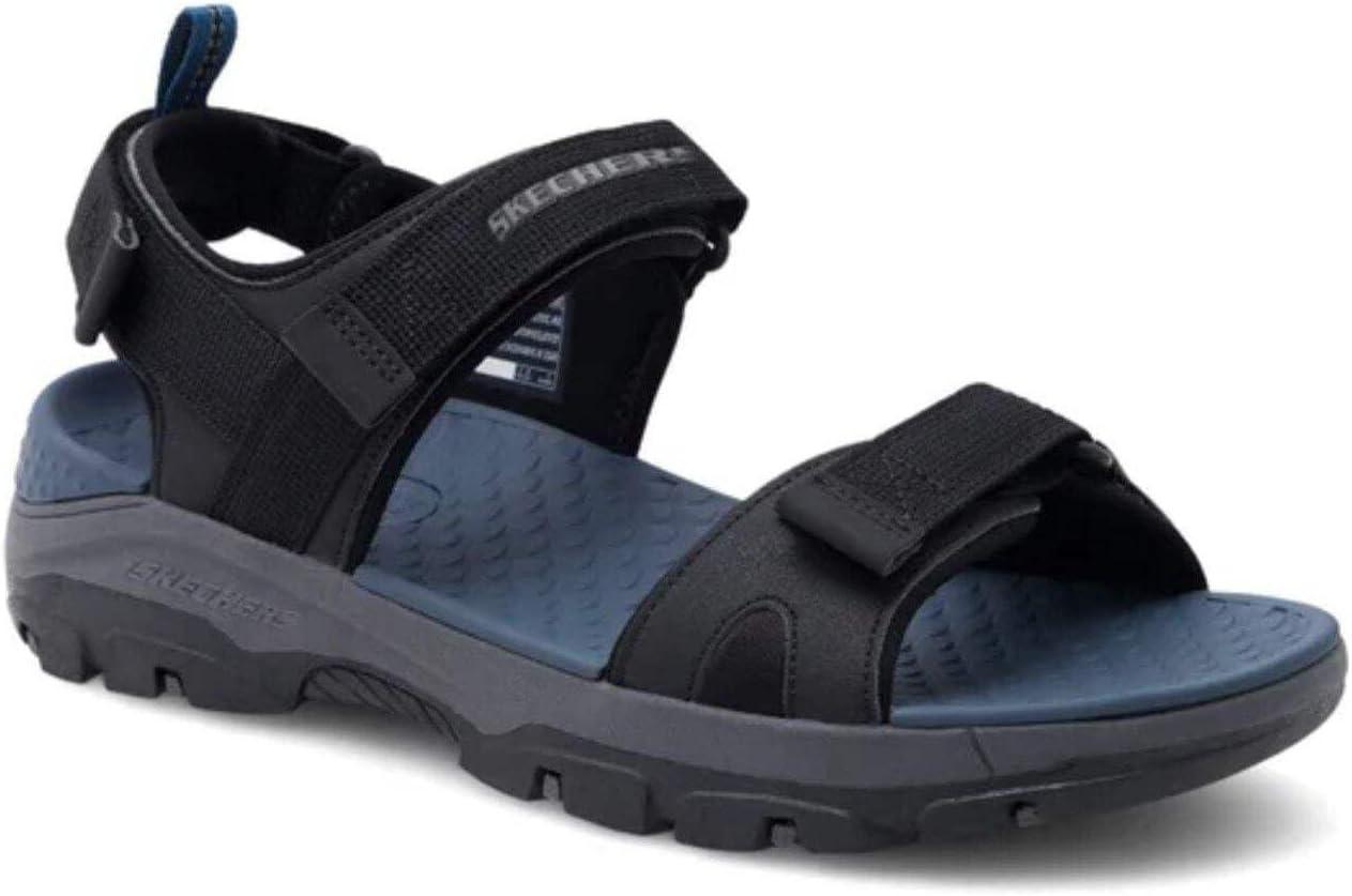 imageSkechers Mens TresmenGaro Open Toe Water SandalBlack Mesh Synthetic