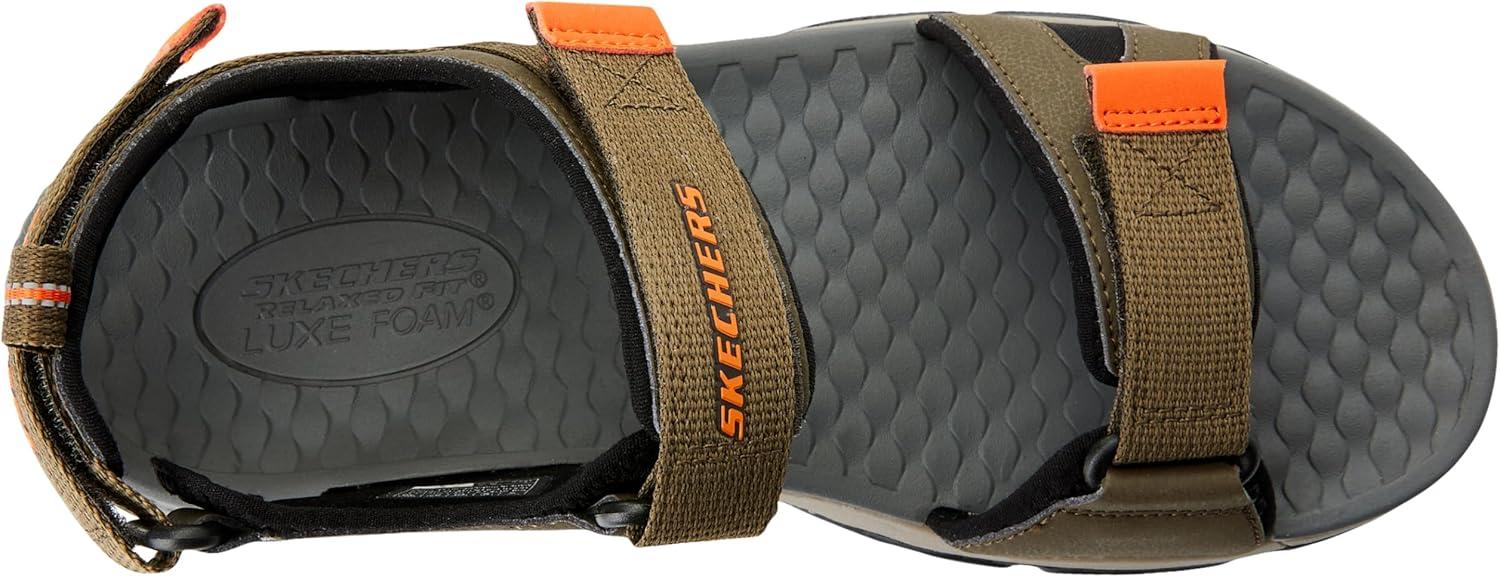 imageSkechers Mens TresmenGaro Open Toe Water SandalOlive Green Mesh Synthetic