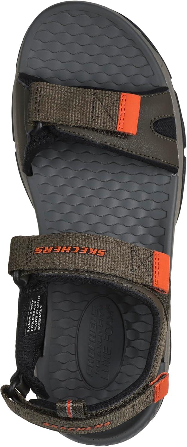 imageSkechers Mens TresmenGaro Open Toe Water SandalOlive Mesh Synthetic