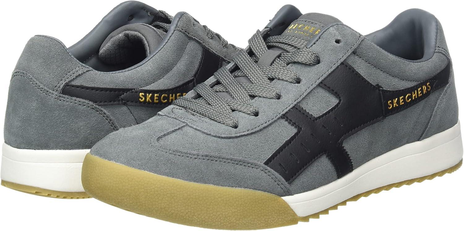 imageSkechers Mens Ultra Flex 30 Right Away Hands Free Slipin SneakerCharcoal Suede Black Trim