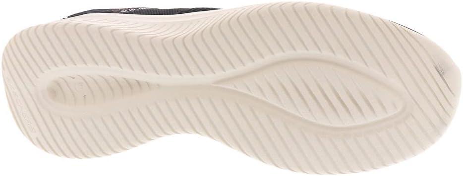 imageSkechers Mens Ultra Flex 30 Smooth Step Slipin SneakersBlack Knit Red Trim