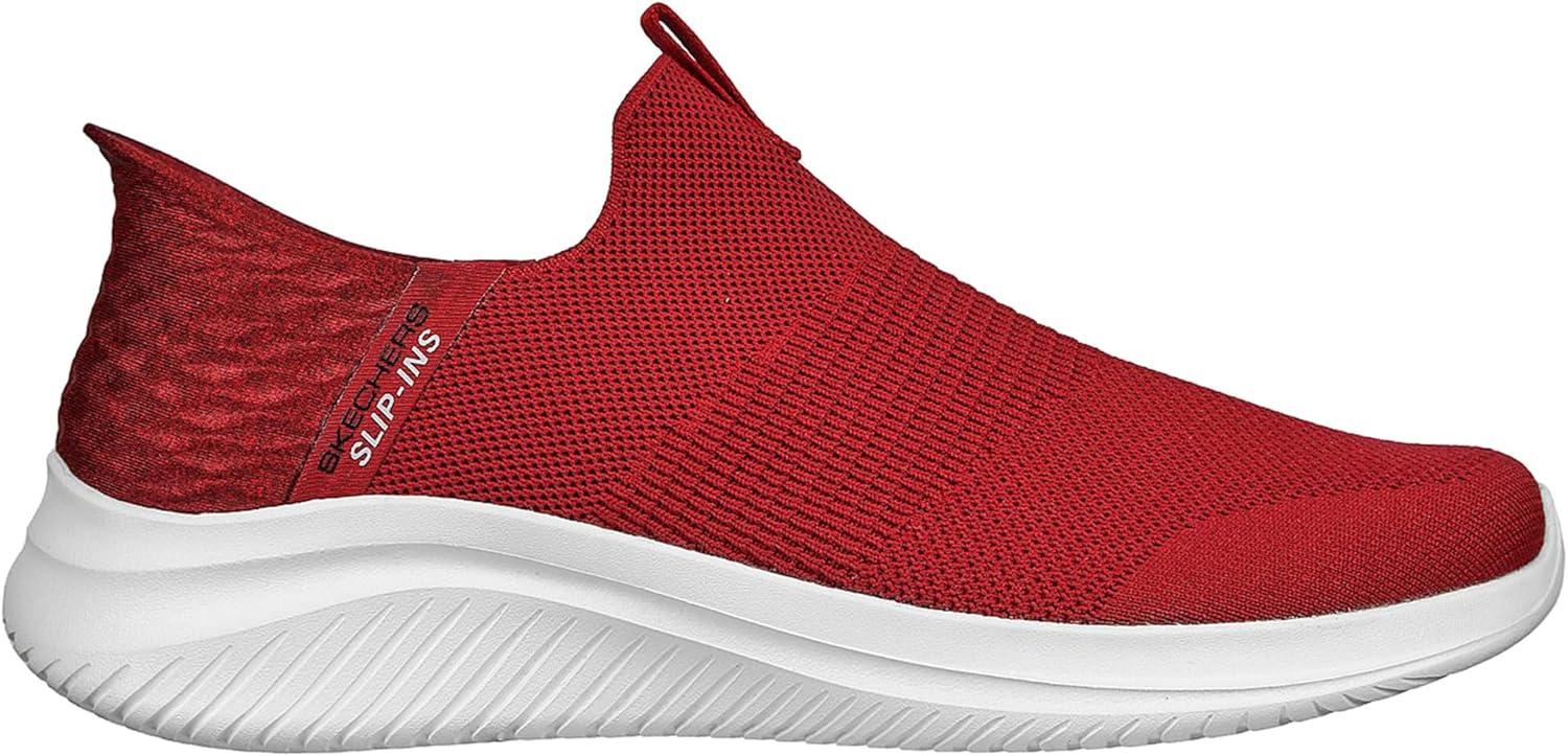 imageSkechers Mens Ultra Flex 30 Smooth Step Slipin SneakersBurgundy Knit Trim