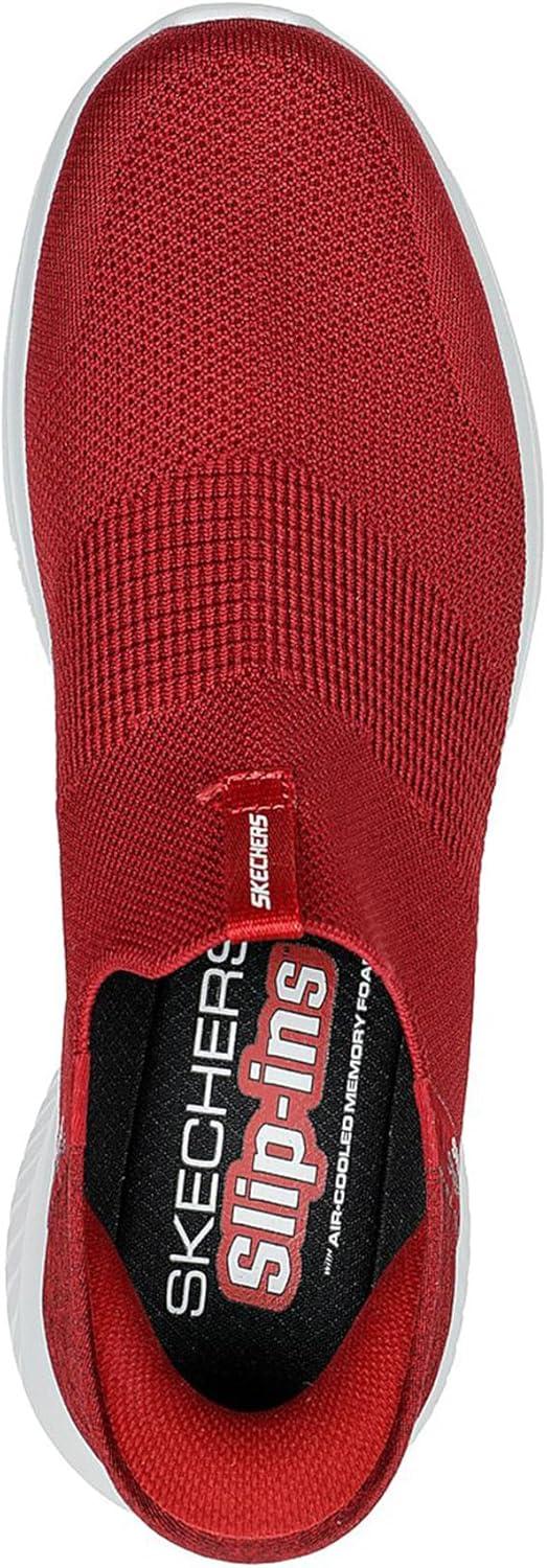 imageSkechers Mens Ultra Flex 30 Smooth Step Slipin SneakersBurgundy Knit Trim