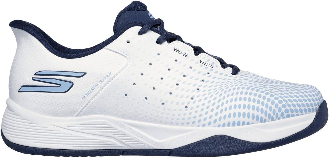 imageSkechers Mens Viper Court ReloadWhite Synthetic Textile Blue Trim Navy Trim