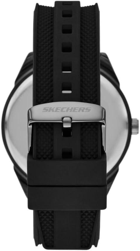 imageSkechers Mens Watch and Stackable Bracelet or Interchangeable Band Gift SetBlack SiliconeBraid