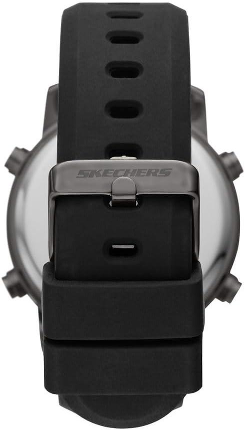 imageSkechers Mens Watch and Stackable Bracelet or Interchangeable Band Gift SetBlackGray Bracelet Set