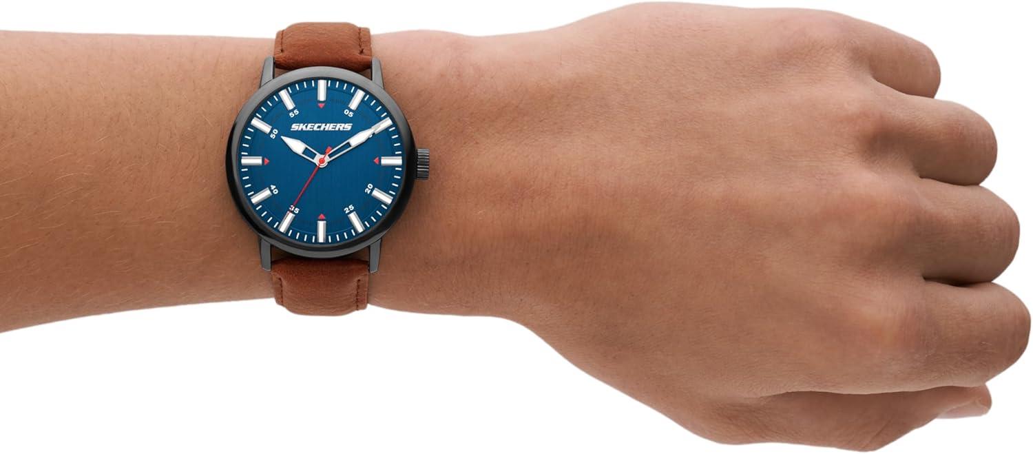 imageSkechers Mens Watch and Stackable Bracelet or Interchangeable Band Gift SetBlue Band Set