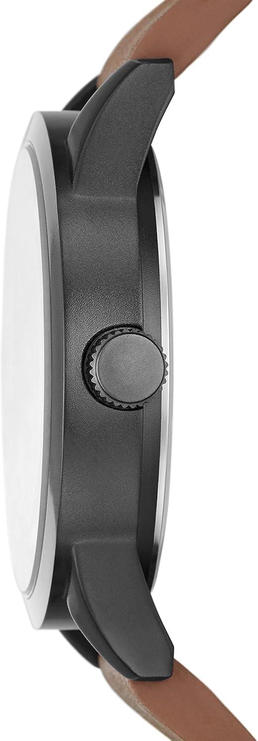 imageSkechers Mens Watch and Stackable Bracelet or Interchangeable Band Gift SetBrown Leather Watch