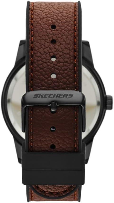 imageSkechers Mens Watch and Stackable Bracelet or Interchangeable Band Gift SetBrownBlack Keychain