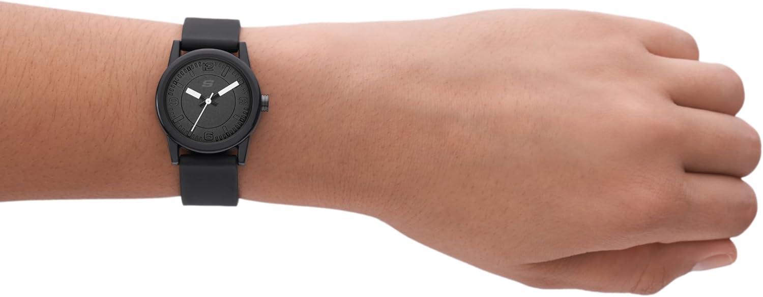 imageSkechers Rosencrans Mini Metal or Silicone Analog Watch for WomenBlack
