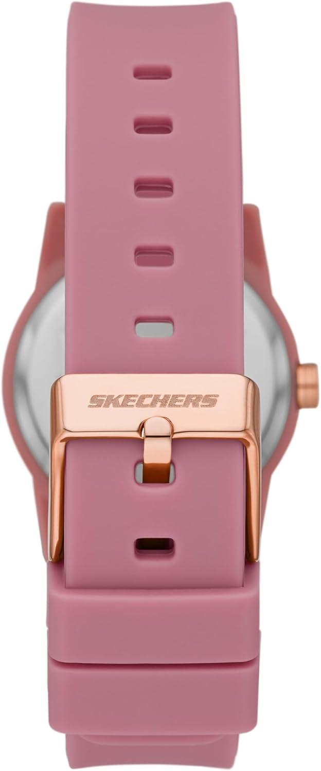 imageSkechers Rosencrans Mini Metal or Silicone Analog Watch for WomenRose Pink