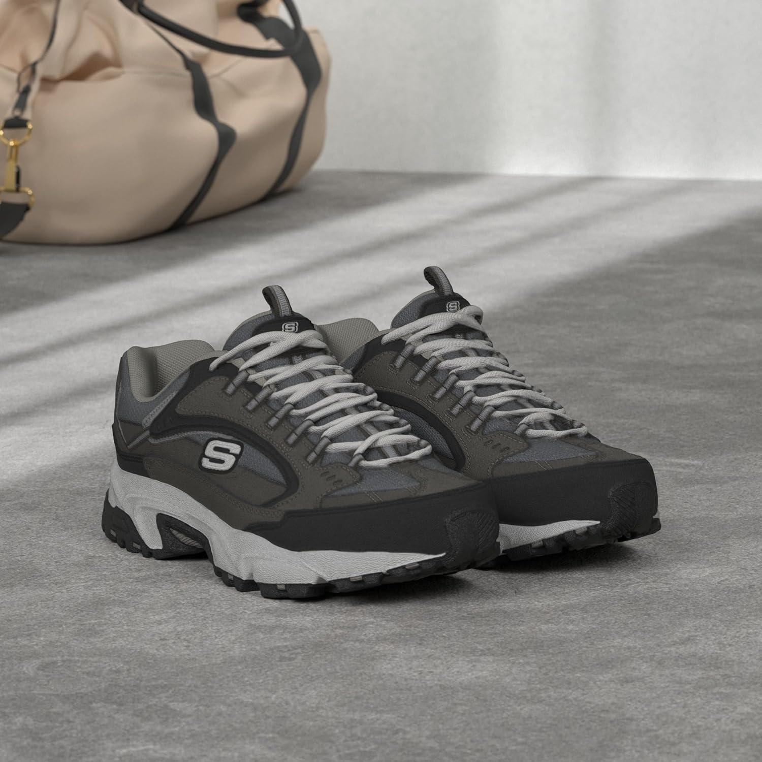 imageSkechers Sport Mens Stamina Nuovo Cutback LaceUp SneakerCharcoalBlack105 M US