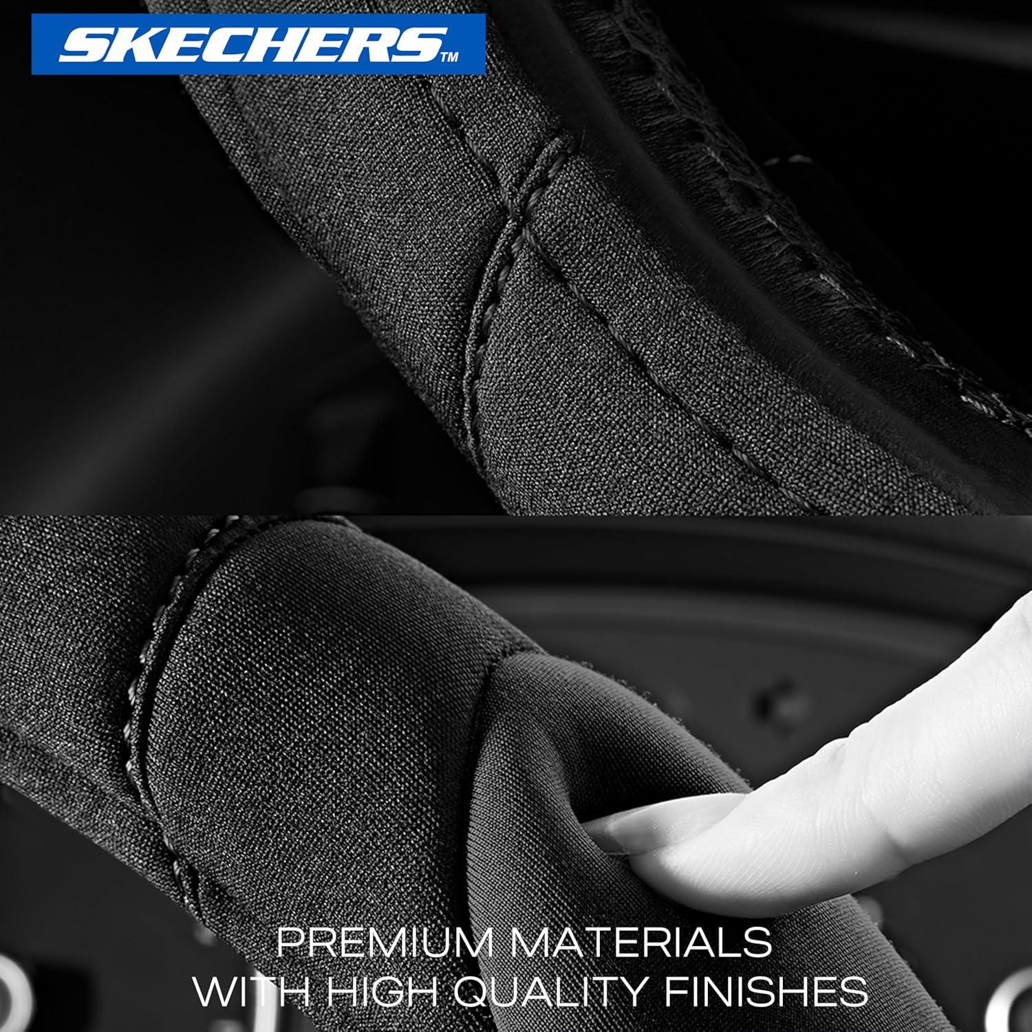 imageSkechers Steering Wheel CoverMemory Foam Car Steering Wheel Cover14515inch AntiSlip Safety Comfortable Desgin Universal Accessory for Diverse Cars TruckSUV Black ampamp RedBlack