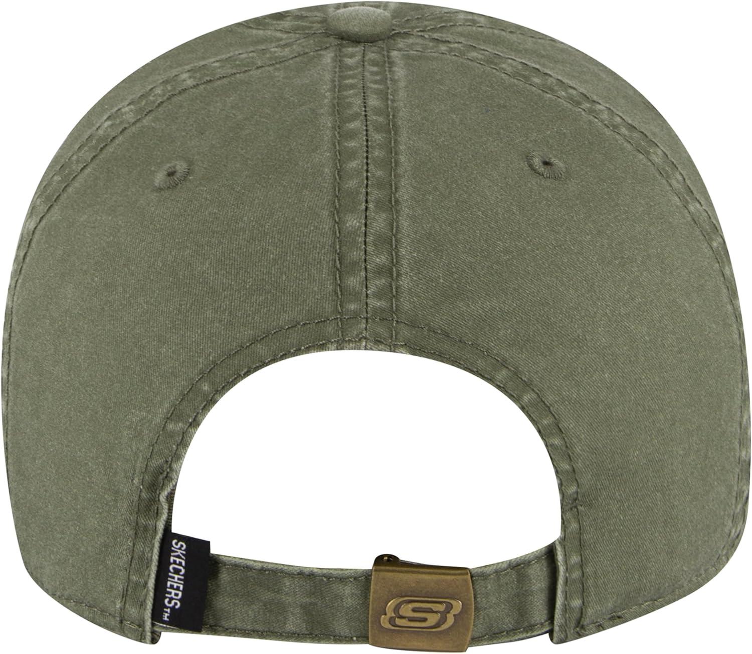 imageSkechers UnisexAdult Washed Triple S HatOlive