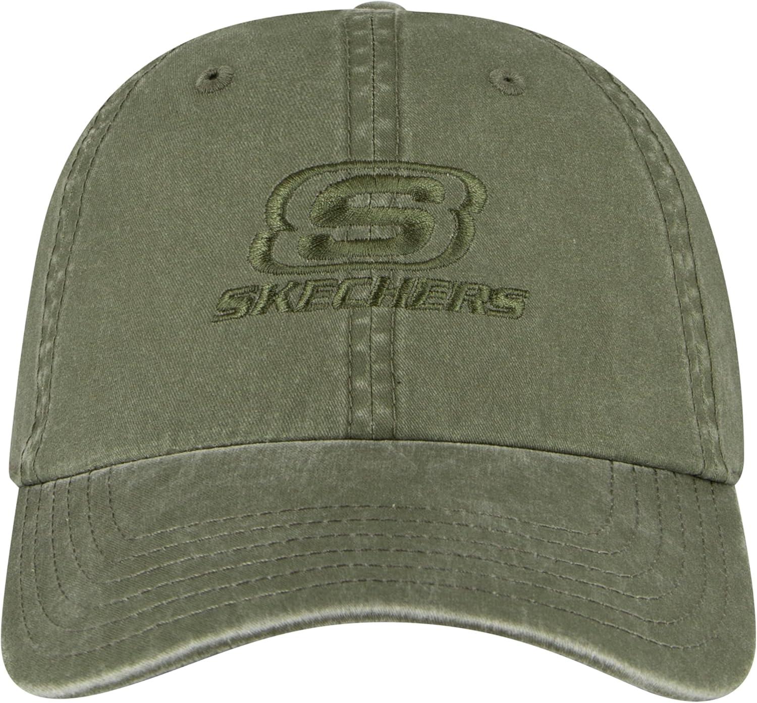 imageSkechers UnisexAdult Washed Triple S HatOlive