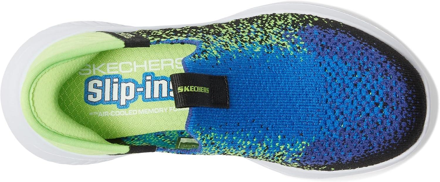 imageSkechers UnisexChild Microstrides Recess RulesBlackBlueLime