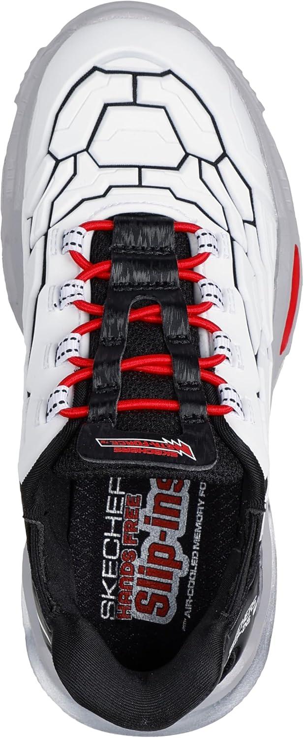 imageSkechers UnisexChild SkechBots OrbitronWhiteBlackRed