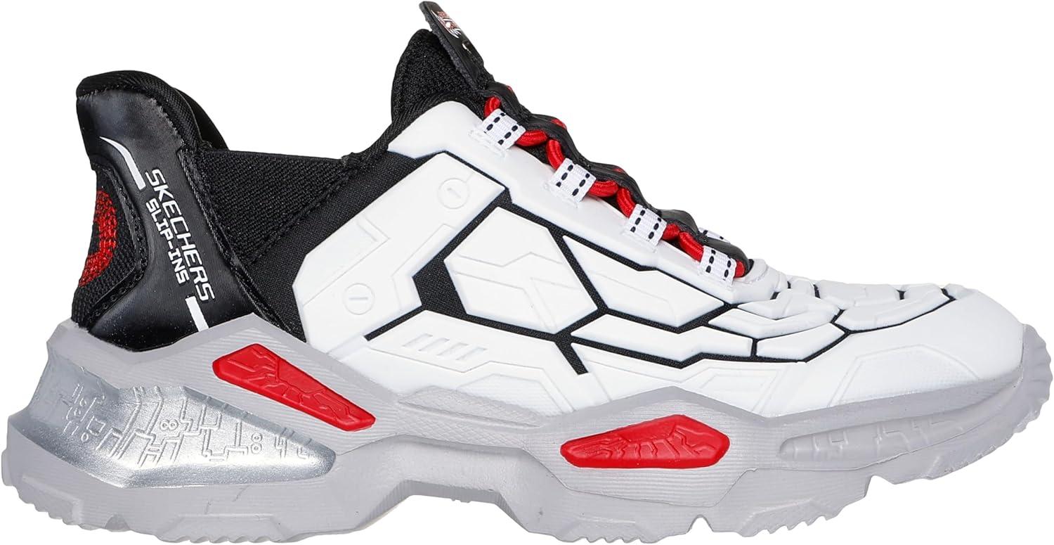 imageSkechers UnisexChild SkechBots OrbitronWhiteBlackRed
