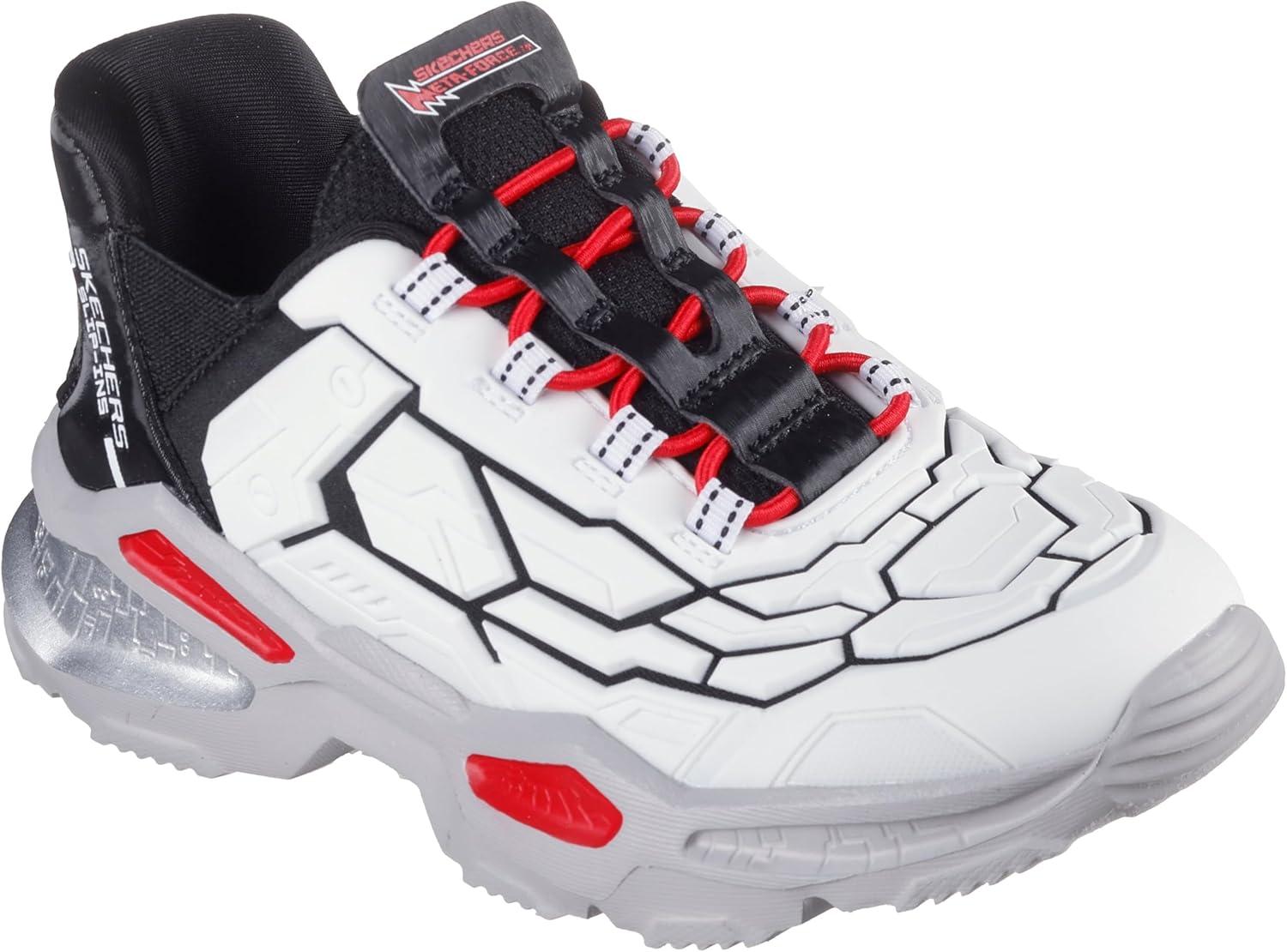 imageSkechers UnisexChild SkechBots OrbitronWhiteBlackRed