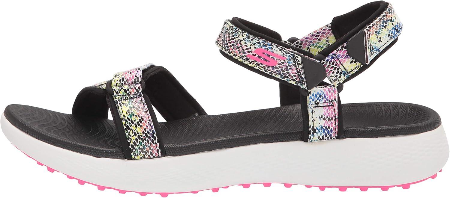 imageSkechers Womens 600 Spikeless Golf Sandals ShoeBlackMulti Snake Print