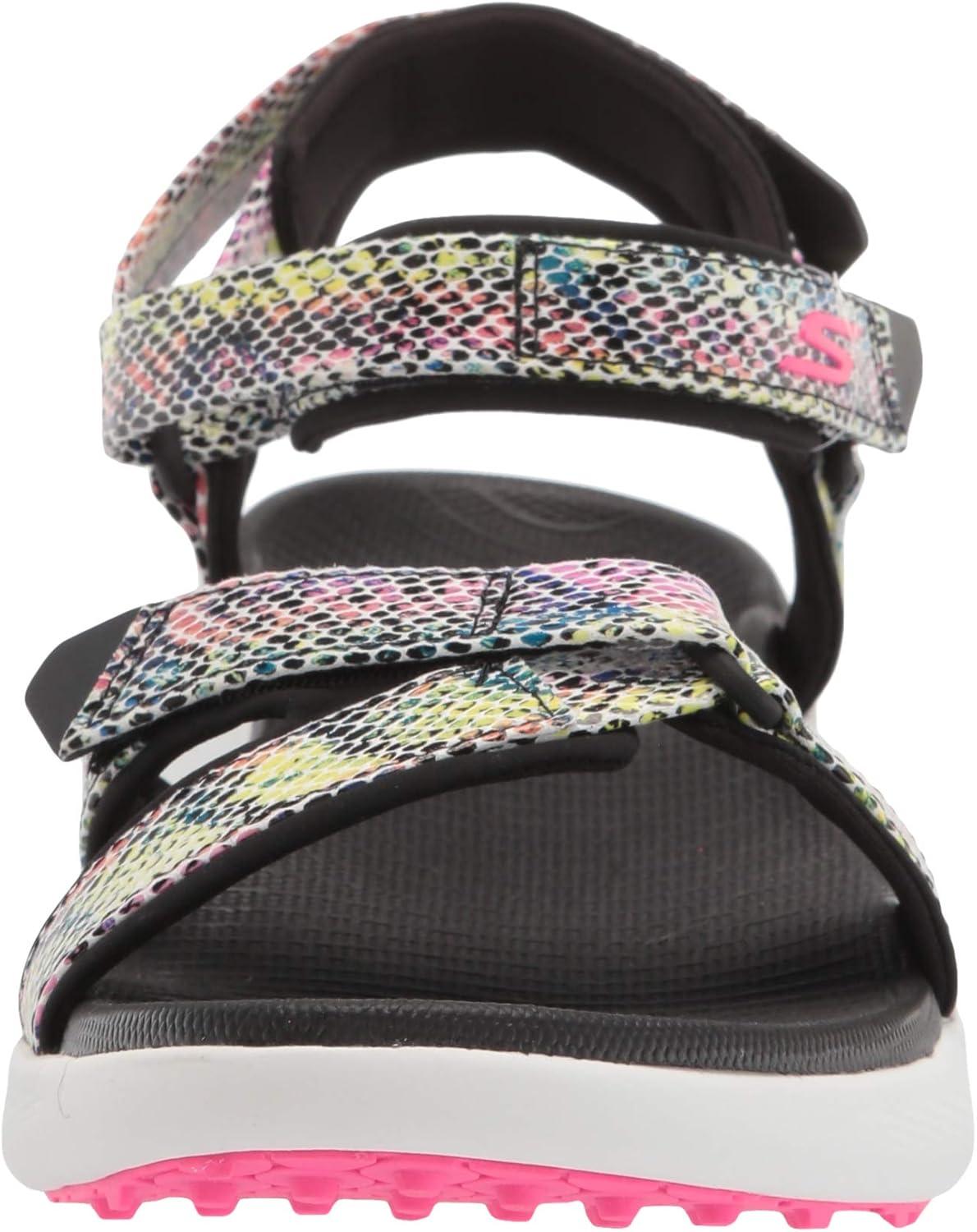 imageSkechers Womens 600 Spikeless Golf Sandals ShoeBlackMulti Snake Print
