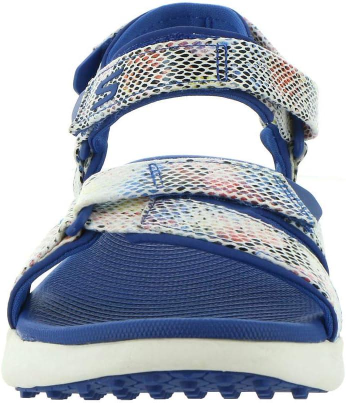 imageSkechers Womens 600 Spikeless Golf Sandals ShoeBlueMulti Snake Print