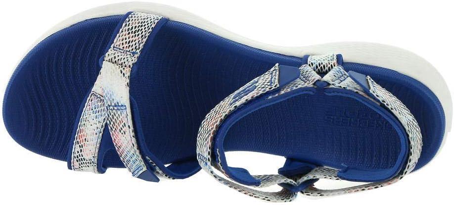 imageSkechers Womens 600 Spikeless Golf Sandals ShoeBlueMulti Snake Print